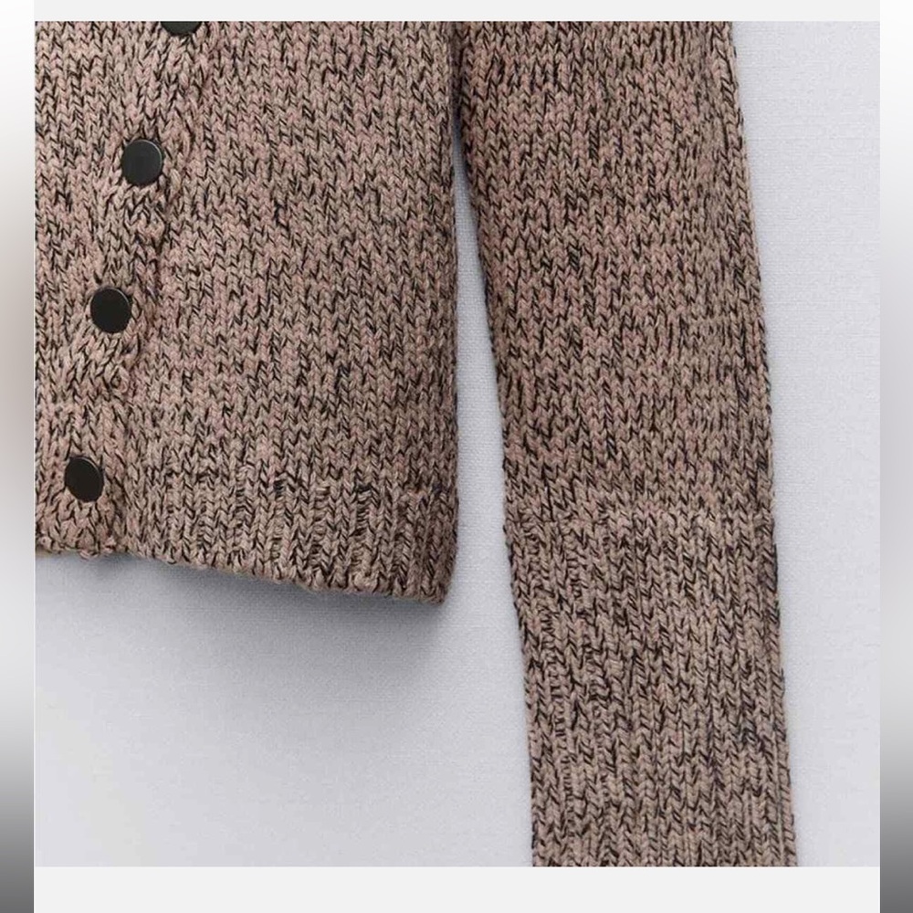NWOT Zara Asymmetric Button Knit Sweater - Picture 13 of 16